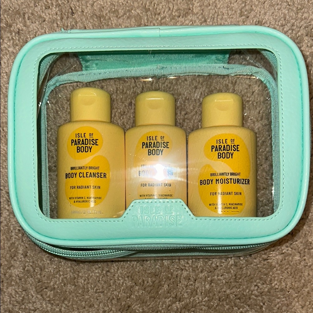 Isle of Paradise Body Care Set with Mint Case